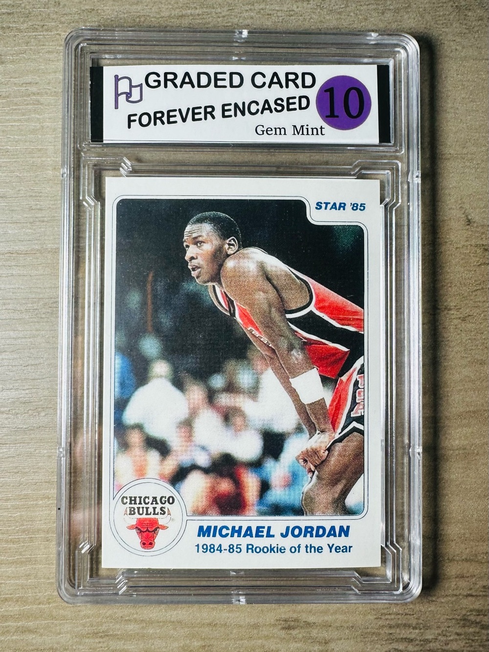 Michael Jordan Rookie Gem Mint 10 1984/85 Star #1 Novelty Card. Chicago Bulls.